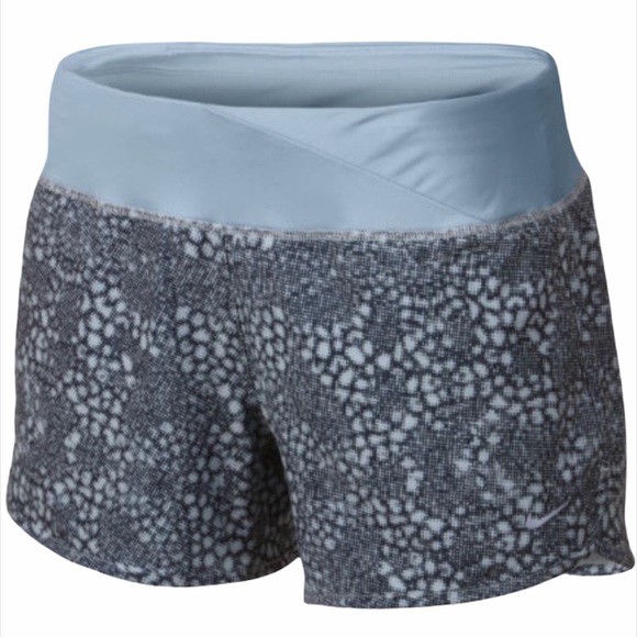 Nike Blue Printed Rival Running Training Shorts - Picture 1 of 10